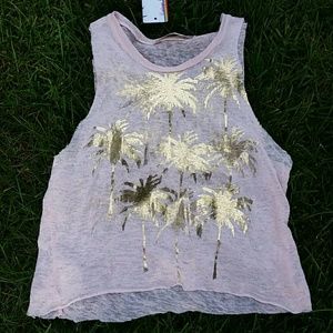 Vintage Havana Kids NWT Coral Pink Palm Tree Top